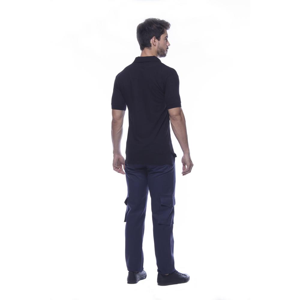 [Camisa Polo Manga Curta Masculina - V]